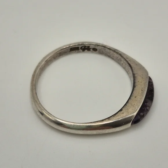 Carolyn POLLACK FANTASTIC PRICE 2 Rings Peridot Sterling & Sterling Stackable. - Picture 6 of 11